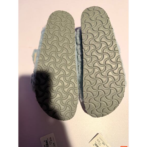 NEW Papillio Birkenstock Arizona Big Buckle Shearling Teddy Faded Aqua EU 38 - Picture 7 of 10